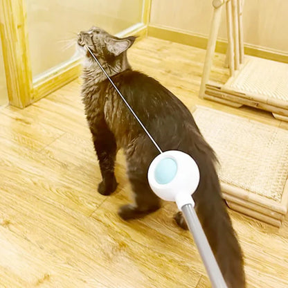 Kitty Rocket™ - 3-in-1 Retractable Cat Wand With Laser