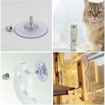 Foldable Cat Hammock Suction Cup Holder